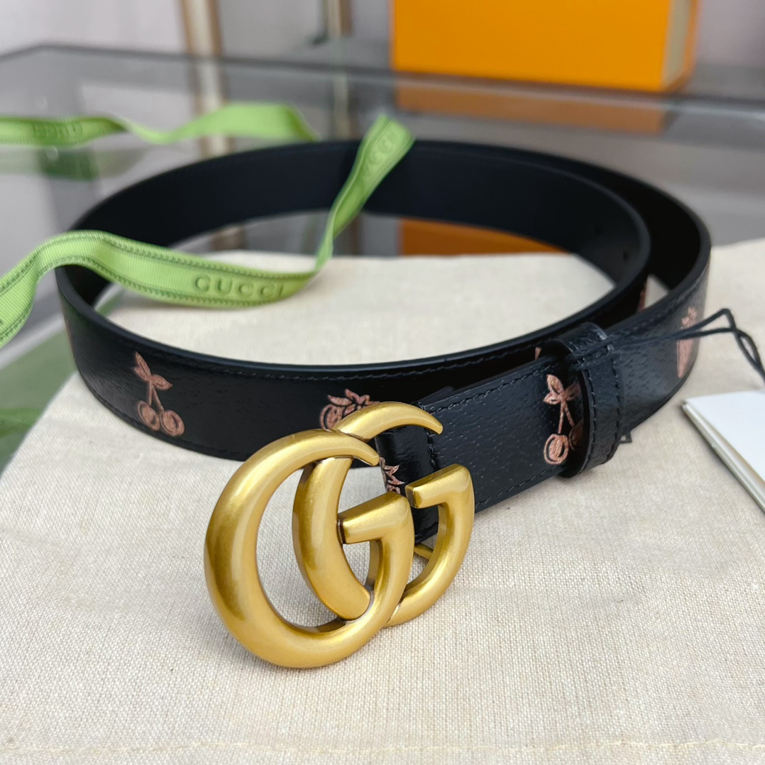 Gucci  GG Marmont Thin Belt - DesignerGu