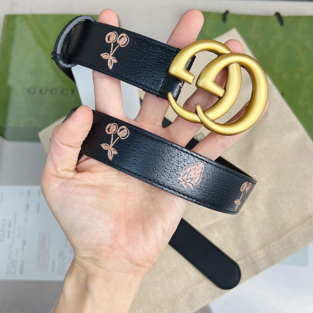 Gucci  GG Marmont Thin Belt - DesignerGu