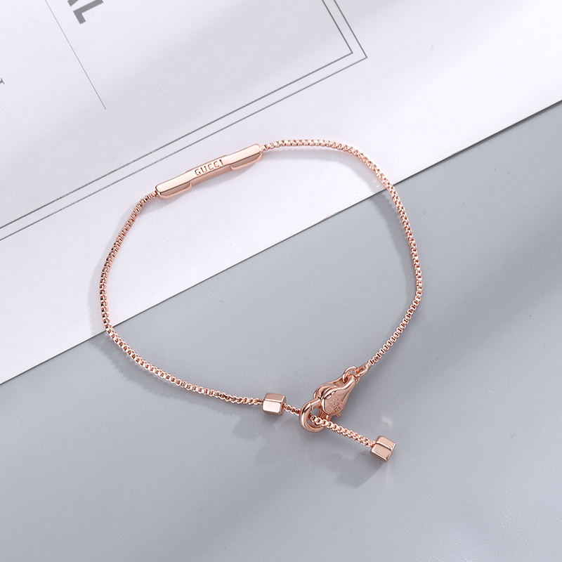 Gucci  Link To Love Bracelet With 'Gucci' Bar - DesignerGu