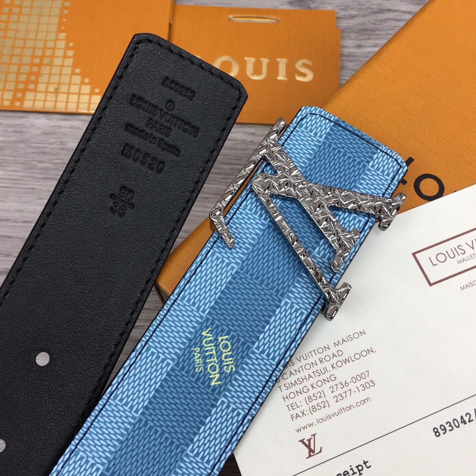 Louis Vuitton LV Initiales Damier Stripes 40mm Reversible Belt  - DesignerGu