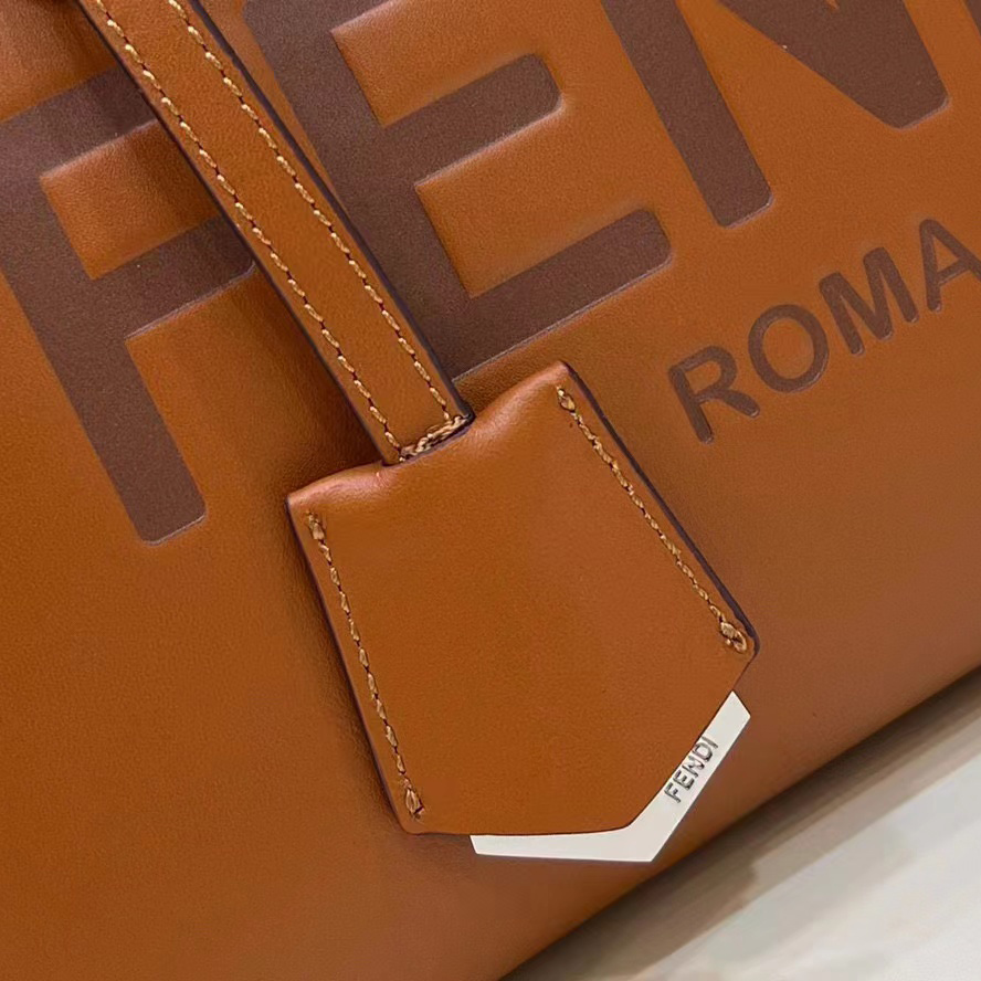 Fendi By The Way Medium Brown Leather Boston Bag(28-20-11CM) - DesignerGu