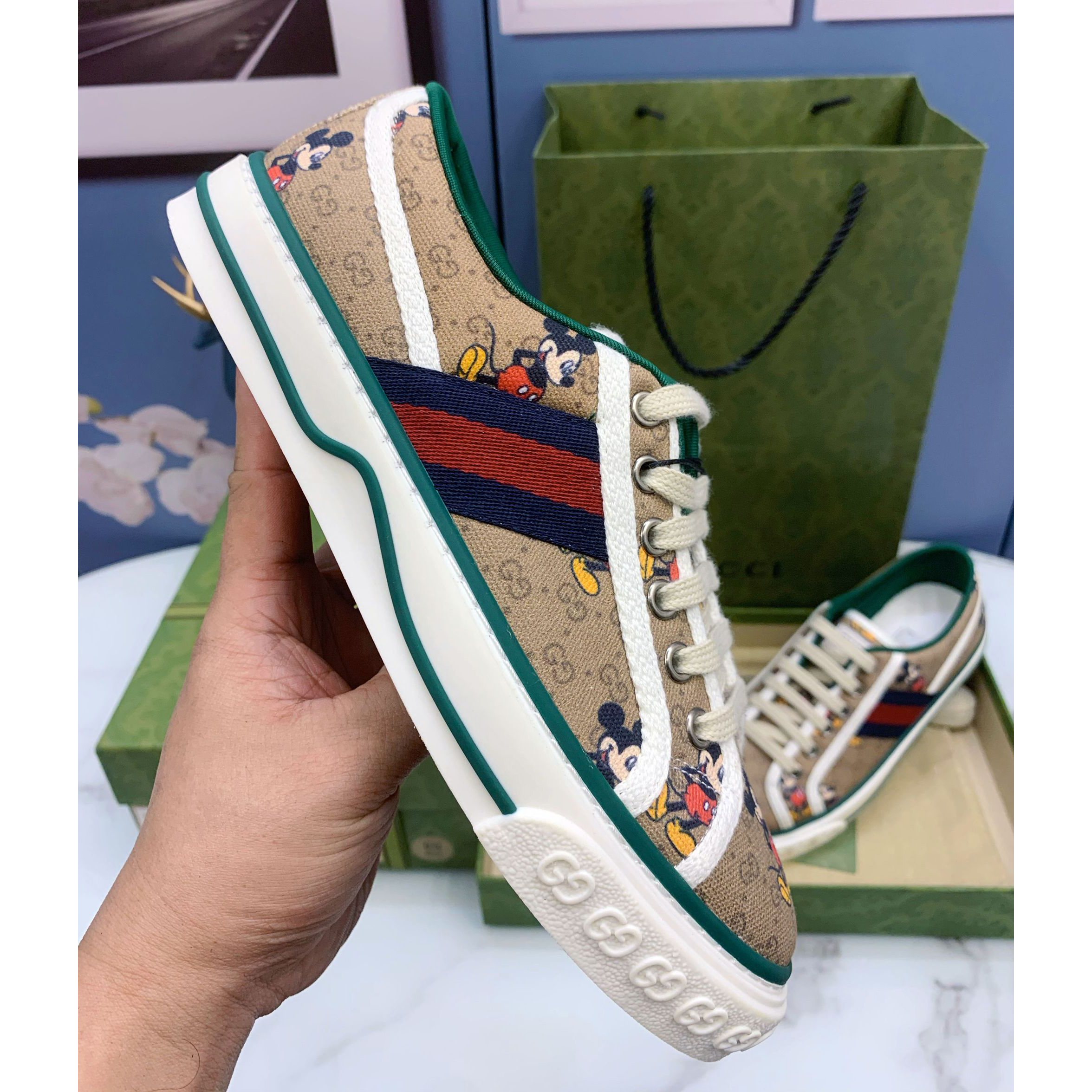 Gucci x Disney Mickey Mouse Sneakers - DesignerGu