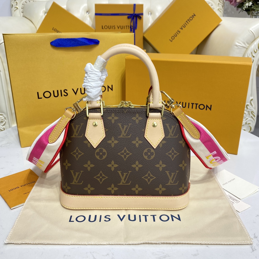 Louis Vuitton Alma BB Monogram Canvas Handbag (23.5-17.5-11.5cm)     M53152 - DesignerGu