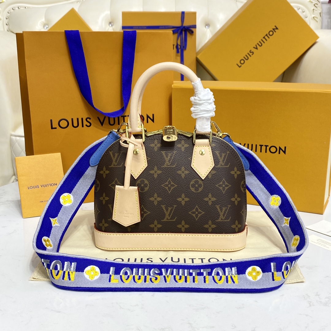 Louis Vuitton Alma BB Monogram Canvas Handbag (23.5-17.5-11.5cm)     M53152 - DesignerGu