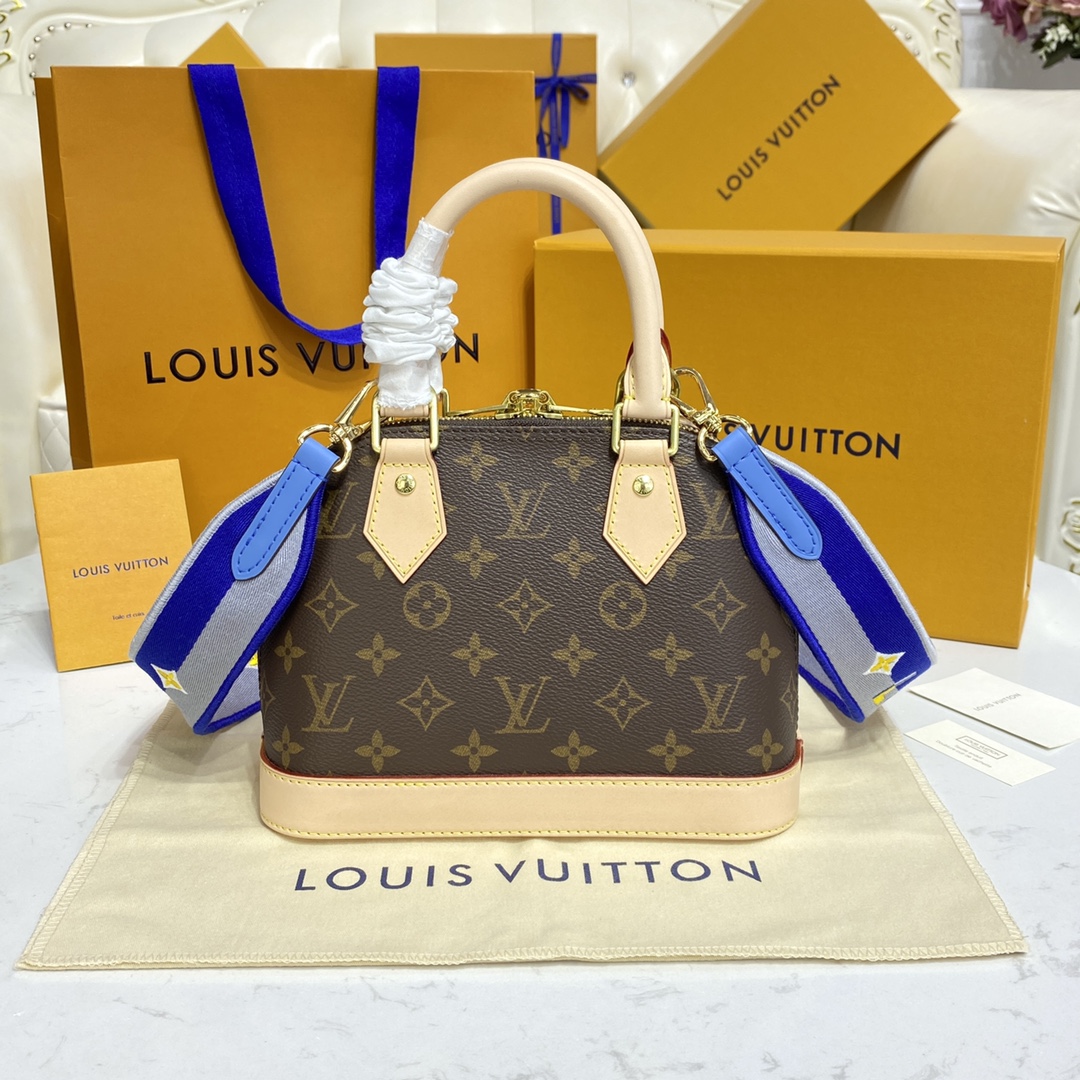 Louis Vuitton Alma BB Monogram Canvas Handbag (23.5-17.5-11.5cm)     M53152 - DesignerGu