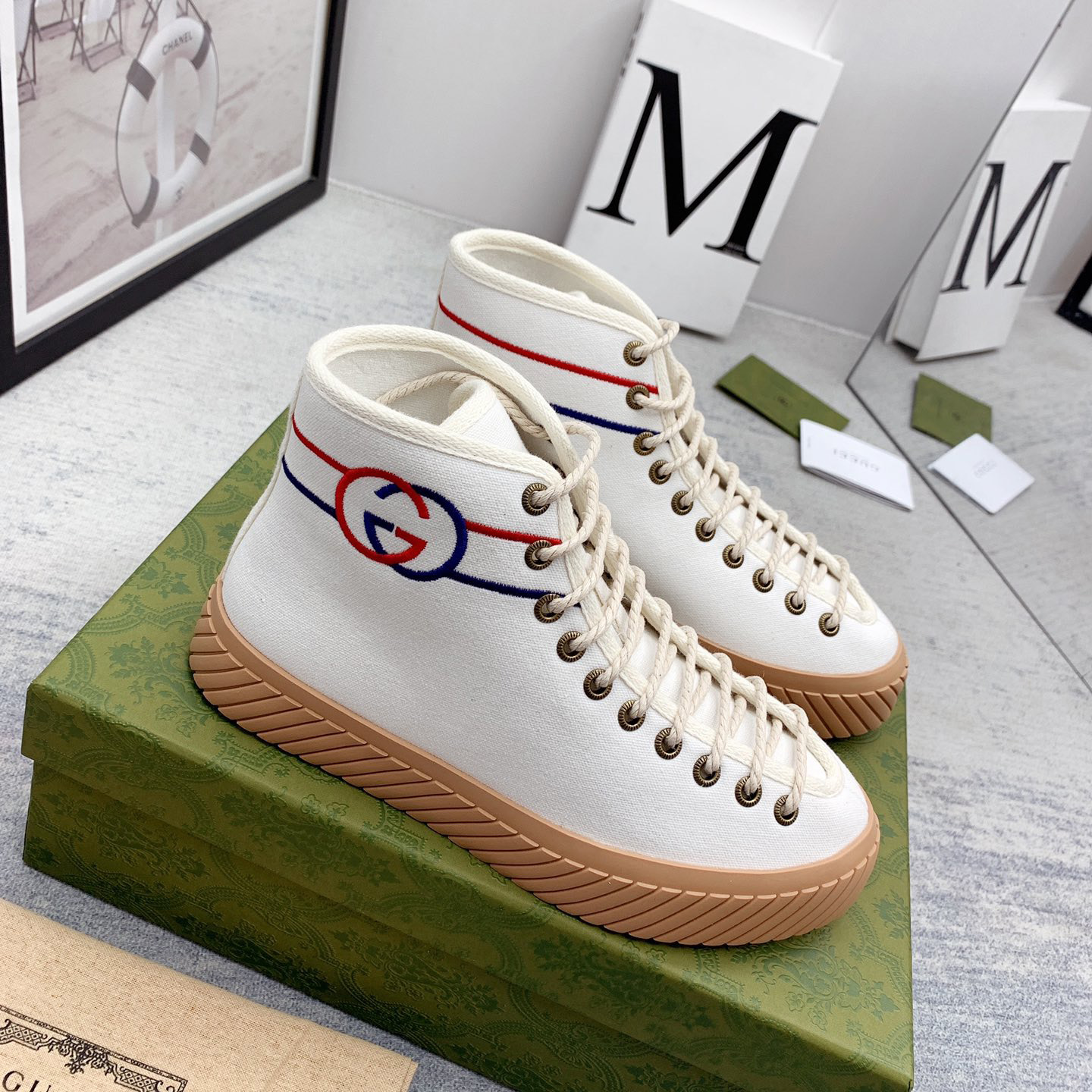 Gucci Interlocking G High-Top Sneaker - DesignerGu