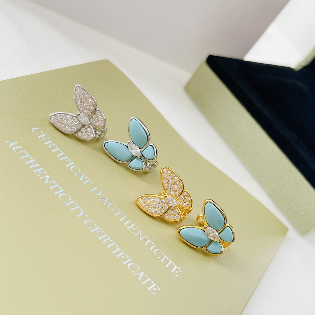 Van Cleef & Arpels Two Butterfly Earrings - DesignerGu