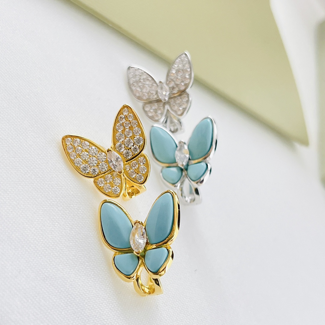 Van Cleef & Arpels Two Butterfly Earrings - DesignerGu