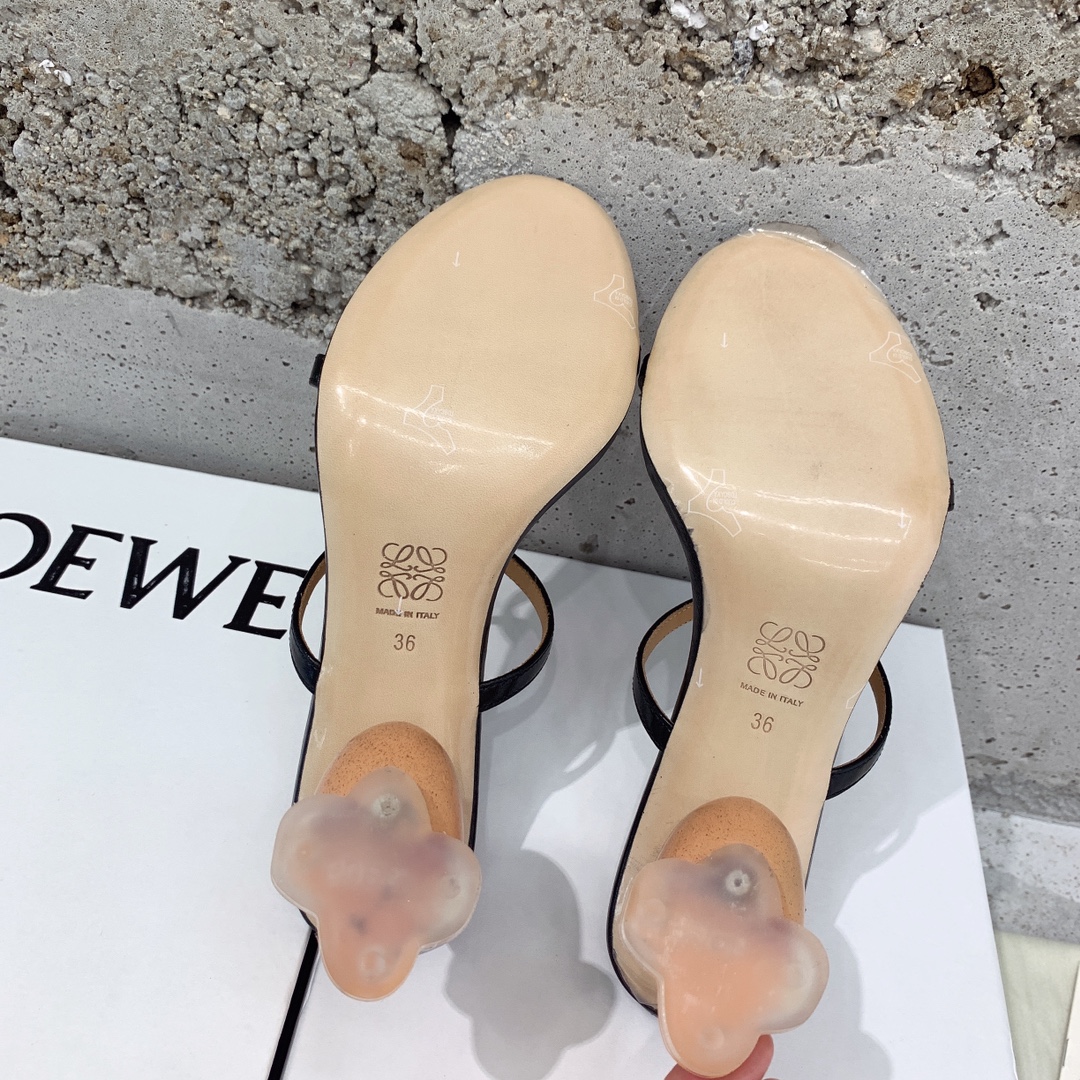 Loewe Broken Egg Sandal In Goatskin - DesignerGu