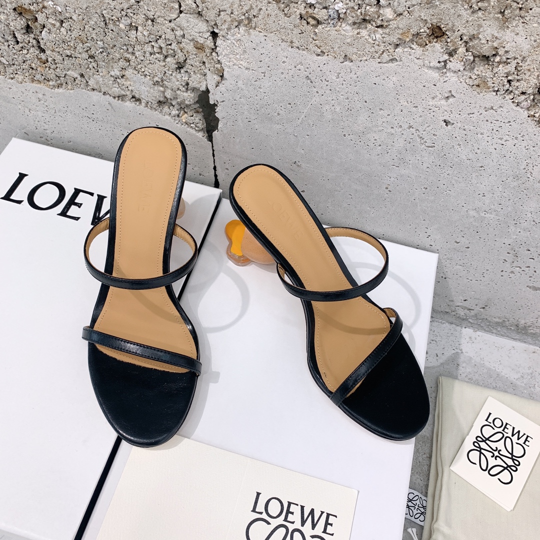 Loewe Broken Egg Sandal In Goatskin - DesignerGu