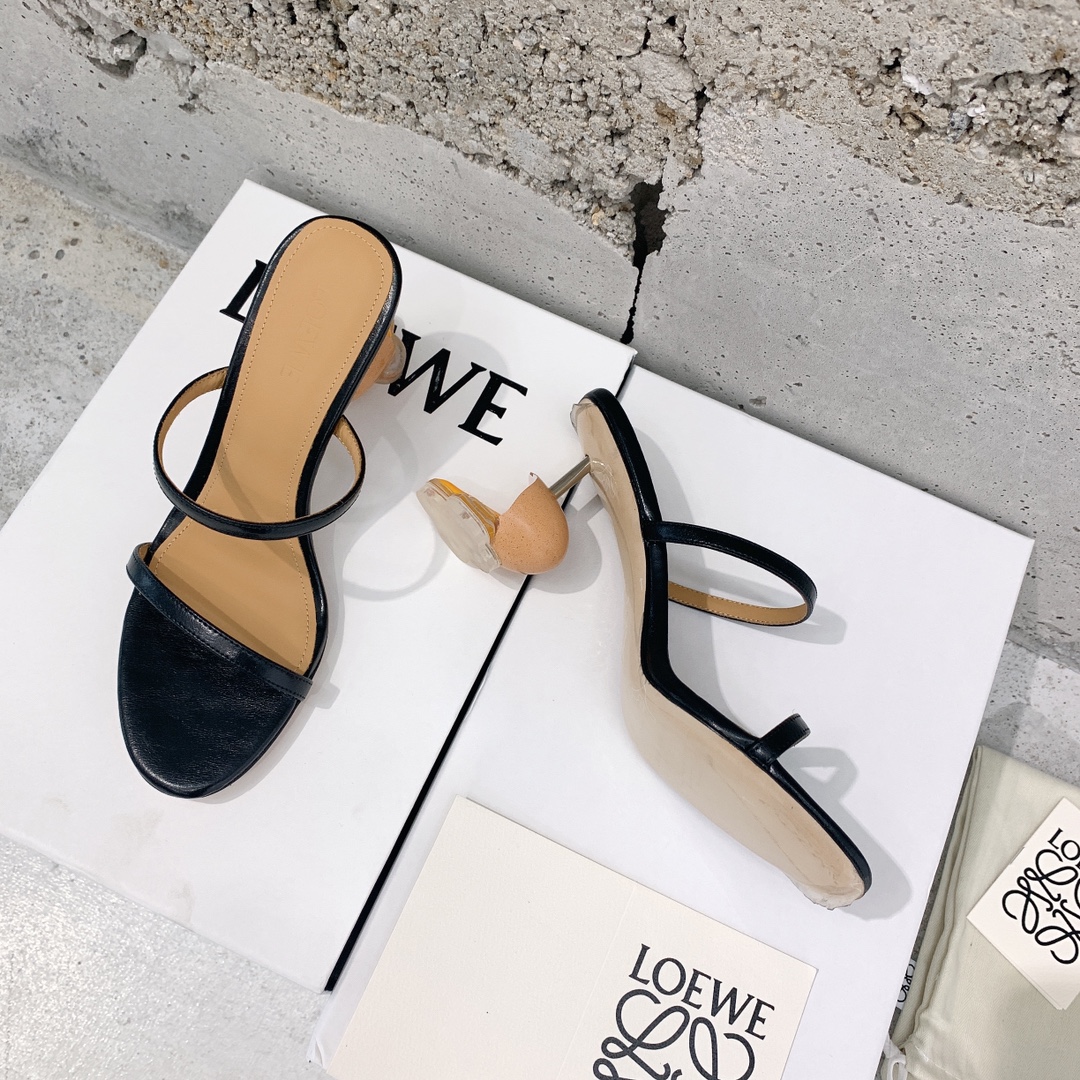 Loewe Broken Egg Sandal In Goatskin - DesignerGu