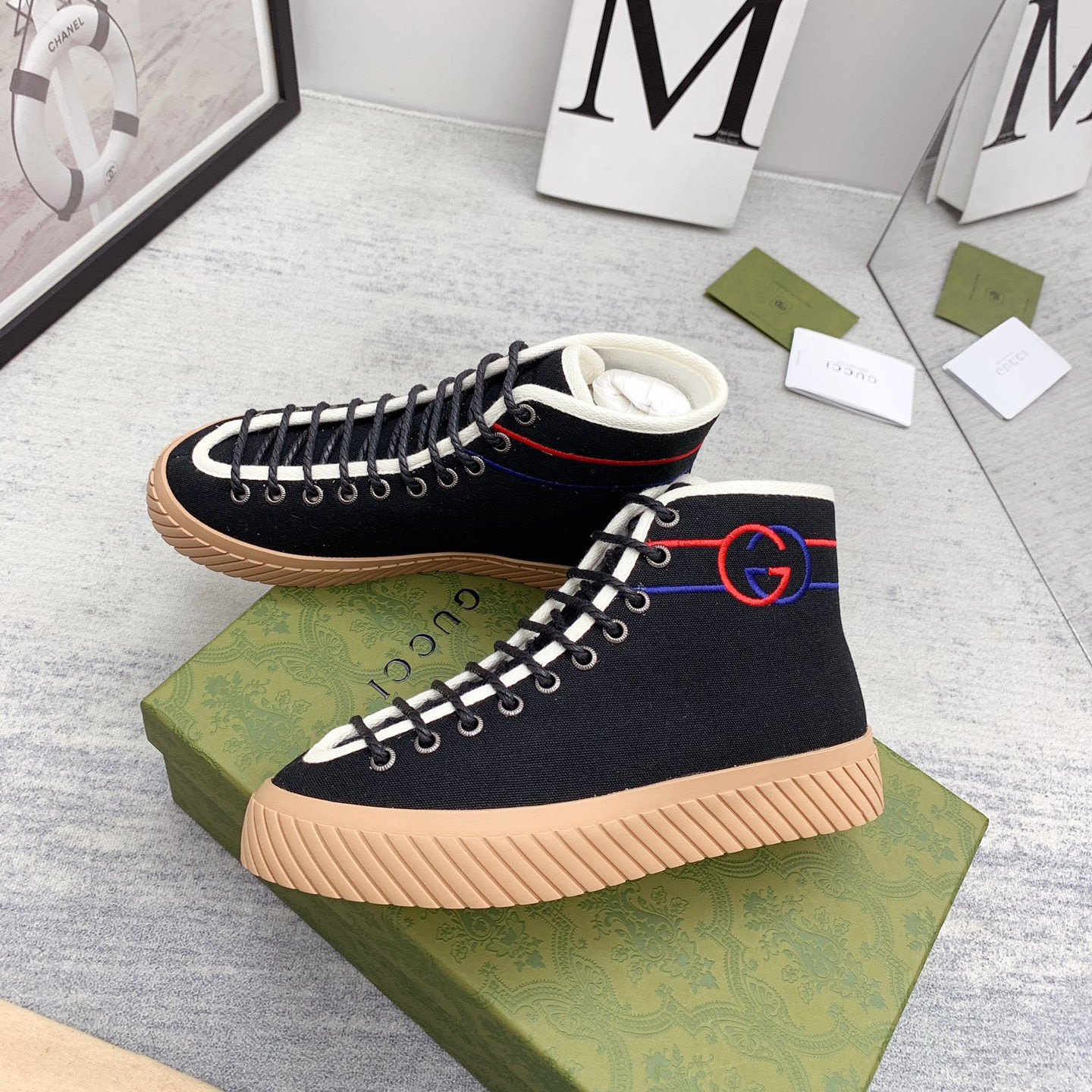 Gucci Interlocking G High-Top Sneaker - DesignerGu