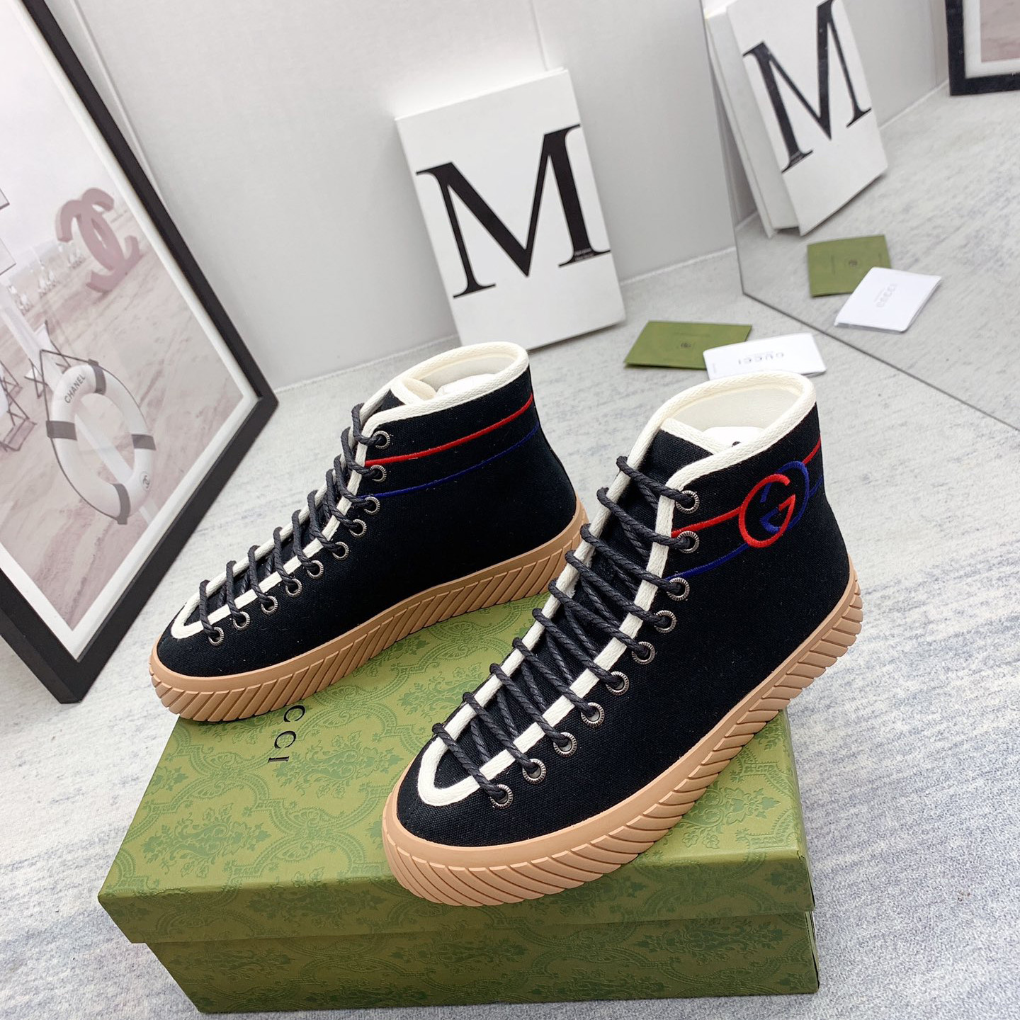 Gucci Interlocking G High-Top Sneaker - DesignerGu