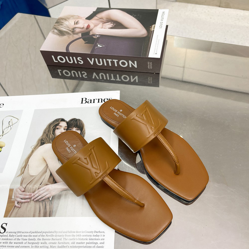 Louis Vuitton Drapy Flat Thong     - DesignerGu