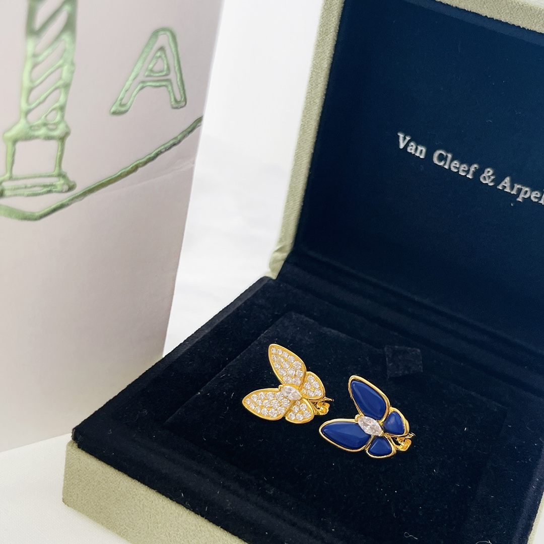 Van Cleef & Arpels Two Butterfly Earrings - DesignerGu