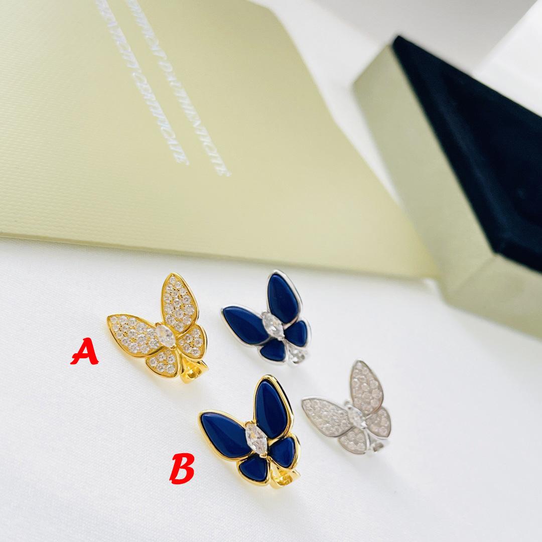 Van Cleef & Arpels Two Butterfly Earrings - DesignerGu