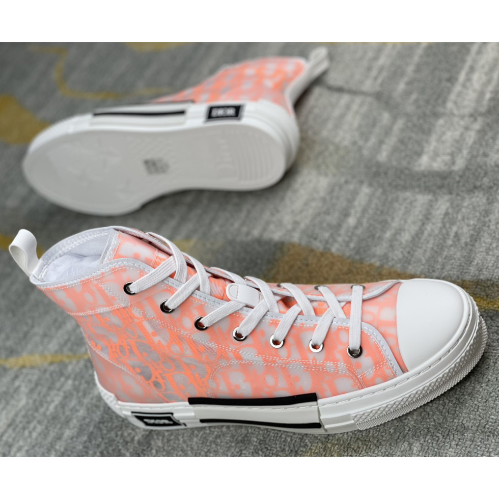 Dior B23 High'Dior Oblique-Orange' Sneakers - DesignerGu