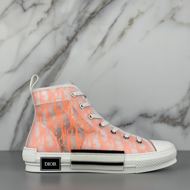 Dior B23 High'Dior Oblique-Orange' Sneakers - DesignerGu