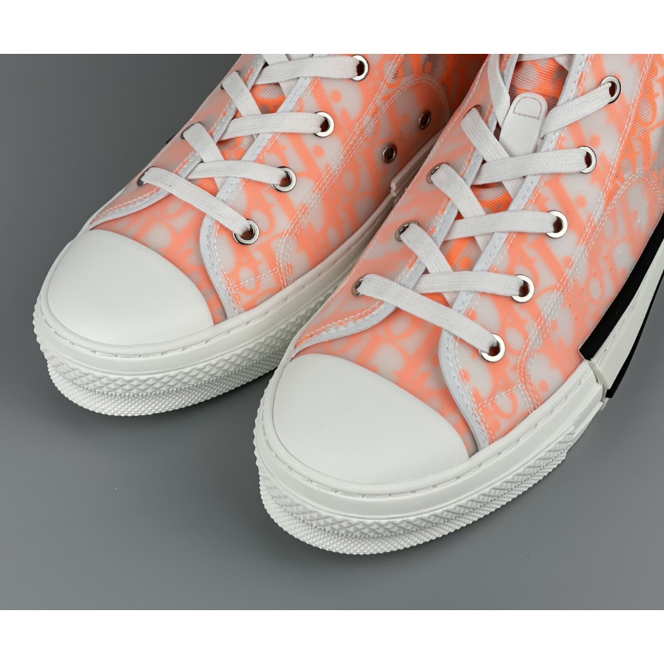 Dior B23 High'Dior Oblique-Orange' Sneakers - DesignerGu