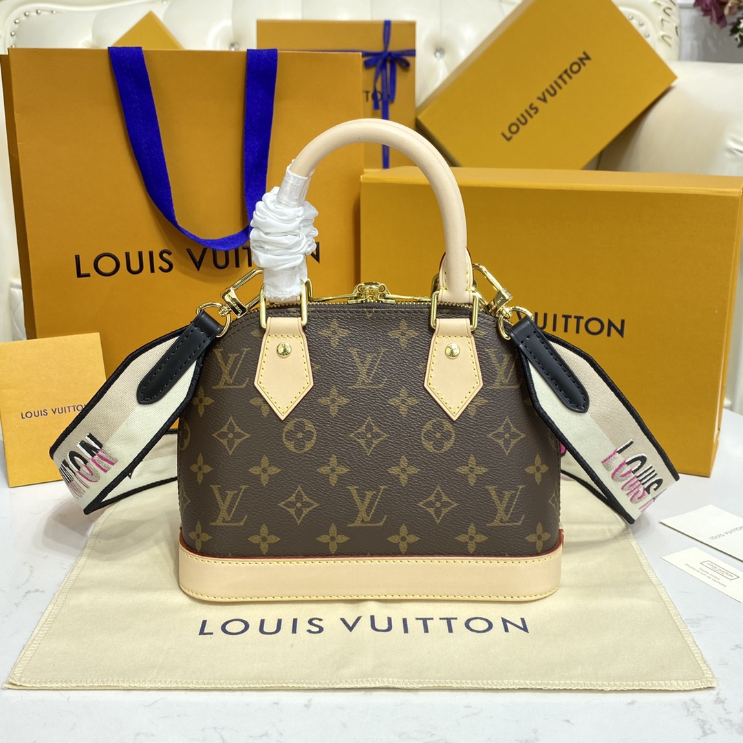 Louis Vuitton Alma BB Monogram Canvas Handbag (23.5-17.5-11.5cm)     M53152 - DesignerGu