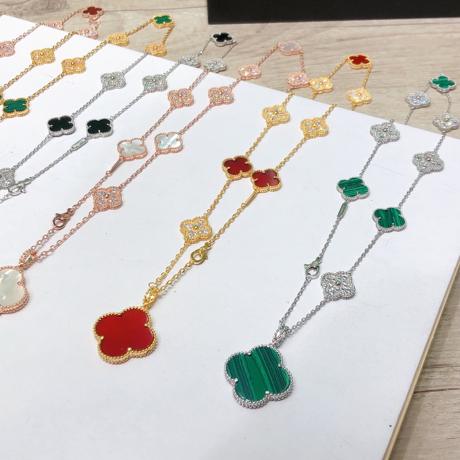 Van Cleef & Arpels Vintage Alhambra Long Necklace, 10 motifs - DesignerGu