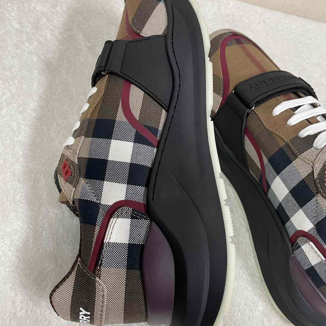 Burberry Check Cotton Sneakers - DesignerGu