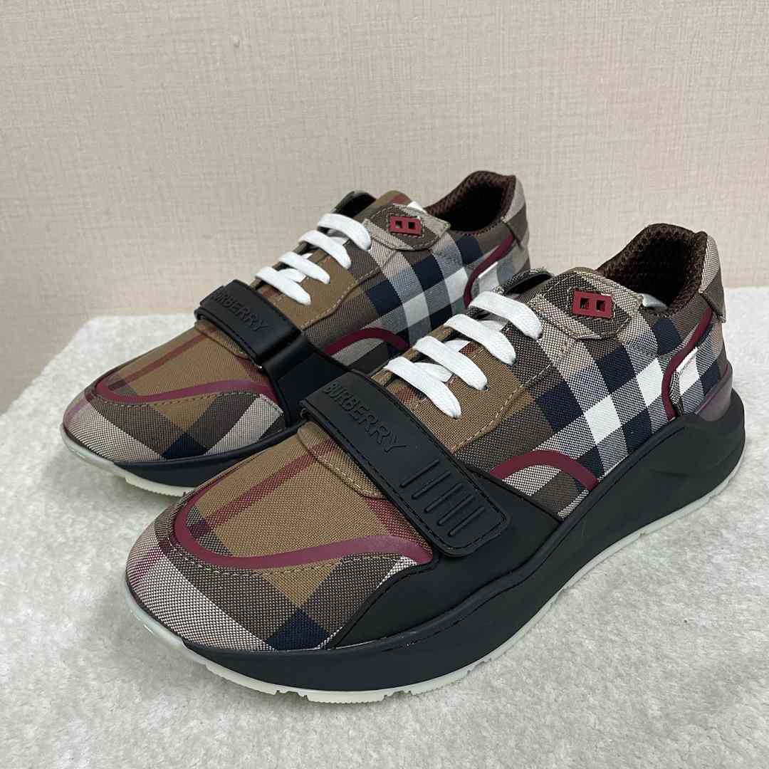 Burberry Check Cotton Sneakers - DesignerGu