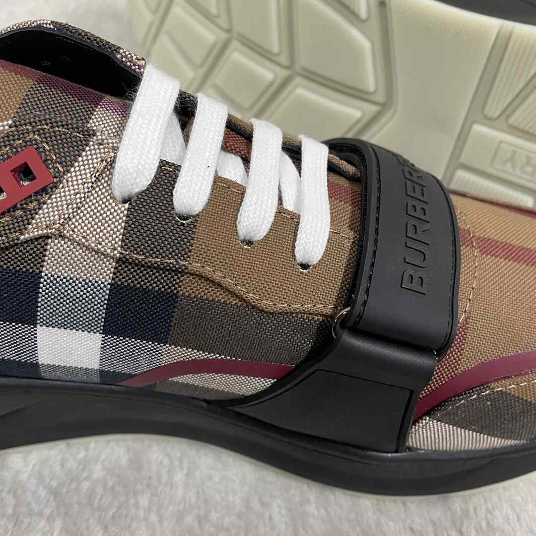 Burberry Check Cotton Sneakers - DesignerGu