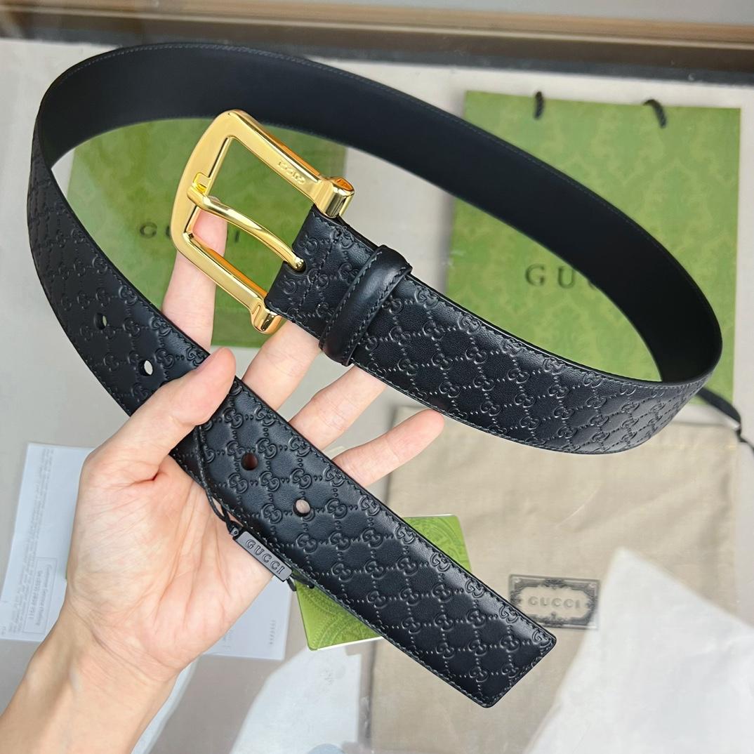 Gucci Belt With Square Buckle - DesignerGu