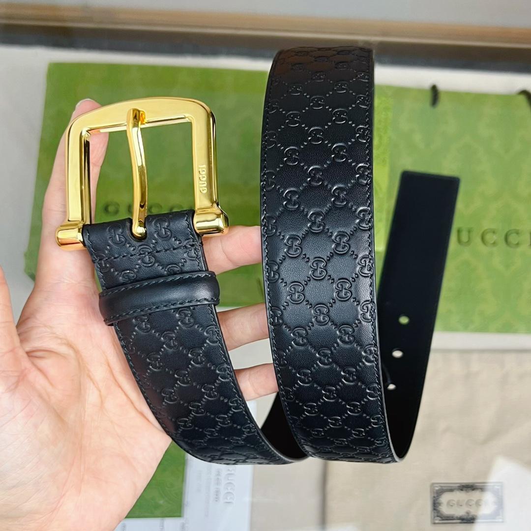 Gucci Belt With Square Buckle - DesignerGu