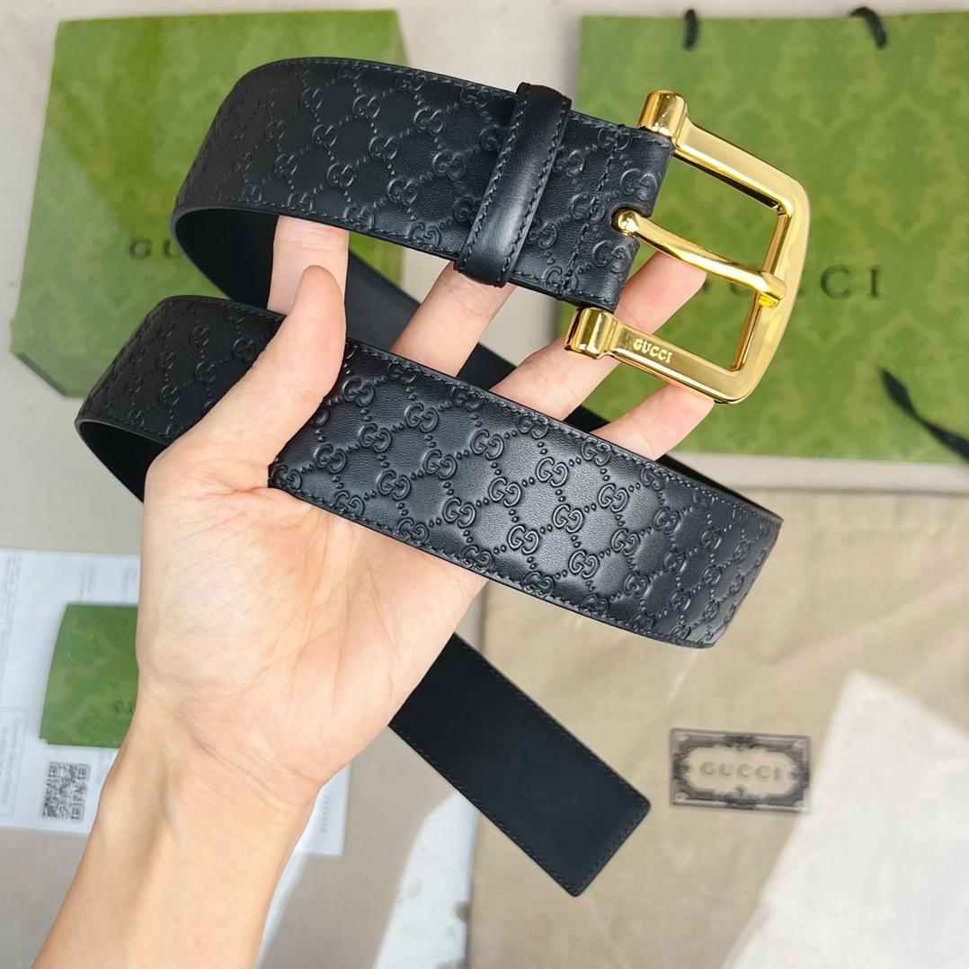 Gucci Belt With Square Buckle - DesignerGu