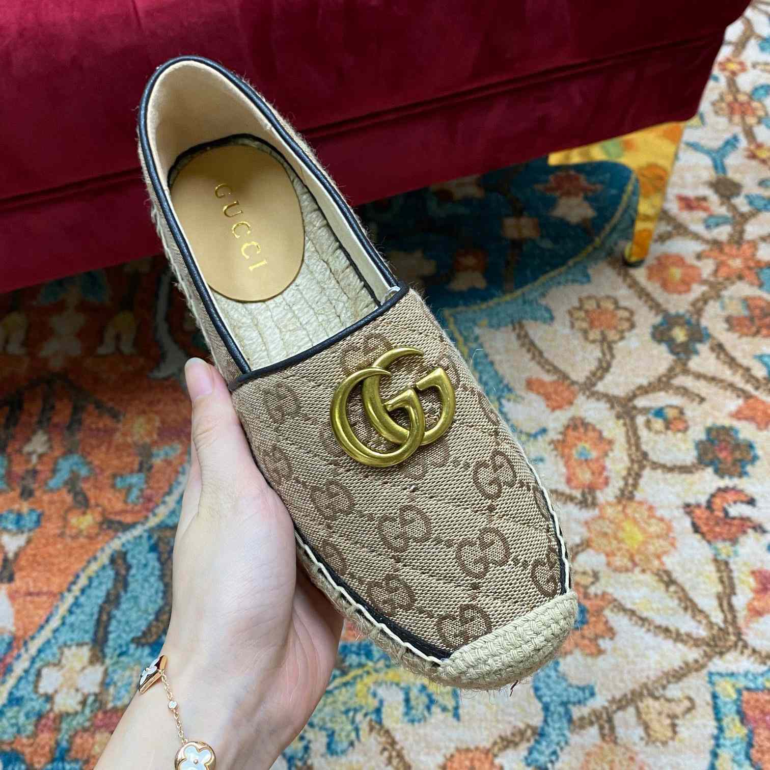 Gucci Women's GG Matelassé Canvas Espadrille - DesignerGu