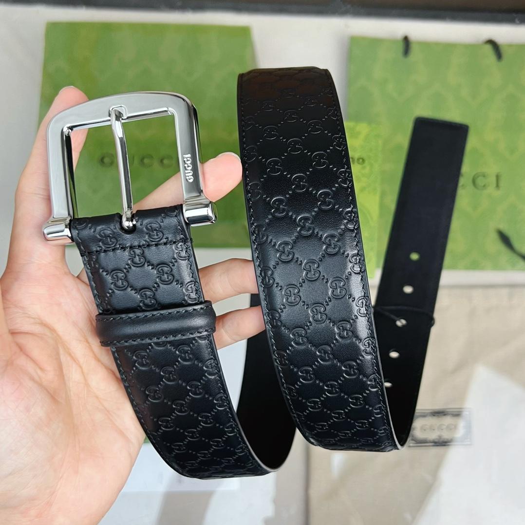 Gucci Belt With Square Buckle - DesignerGu