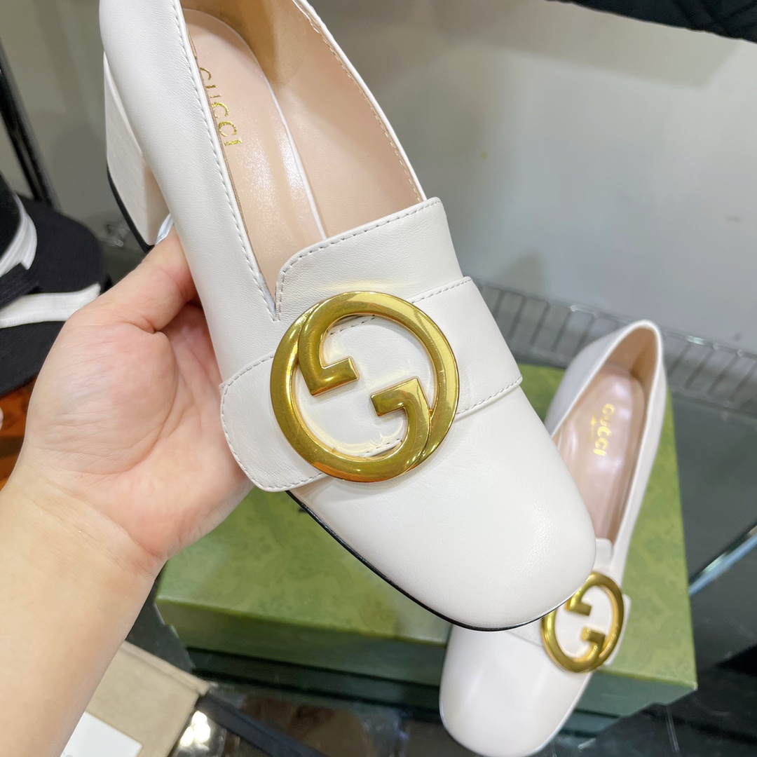 Gucci Blonde Women's Mid-heel Pump - DesignerGu