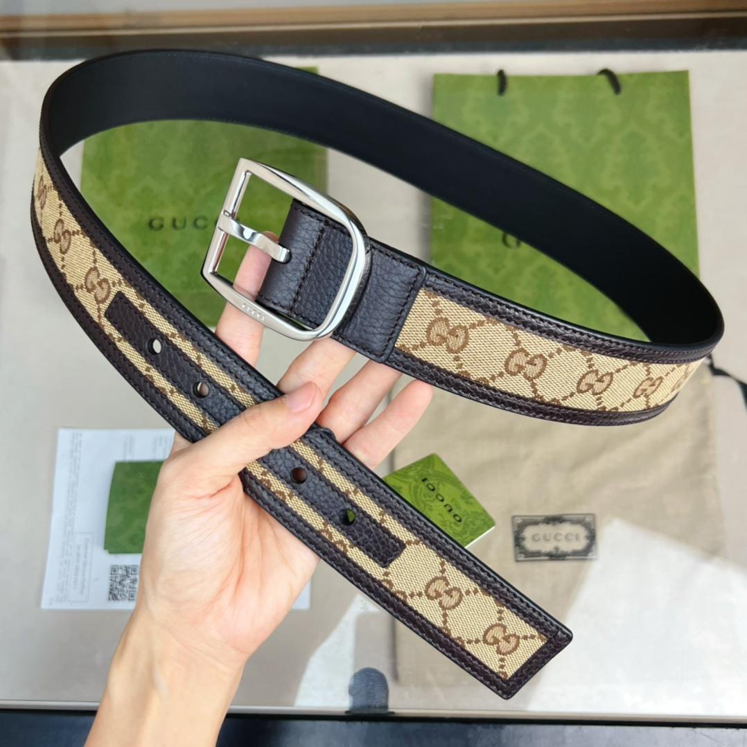 Gucci GG Belt With Square Buckle - DesignerGu