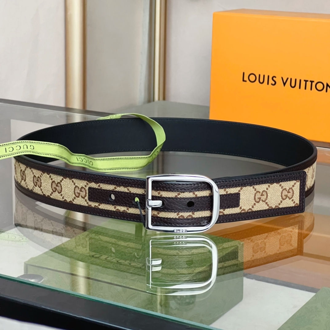 Gucci GG Belt With Square Buckle - DesignerGu