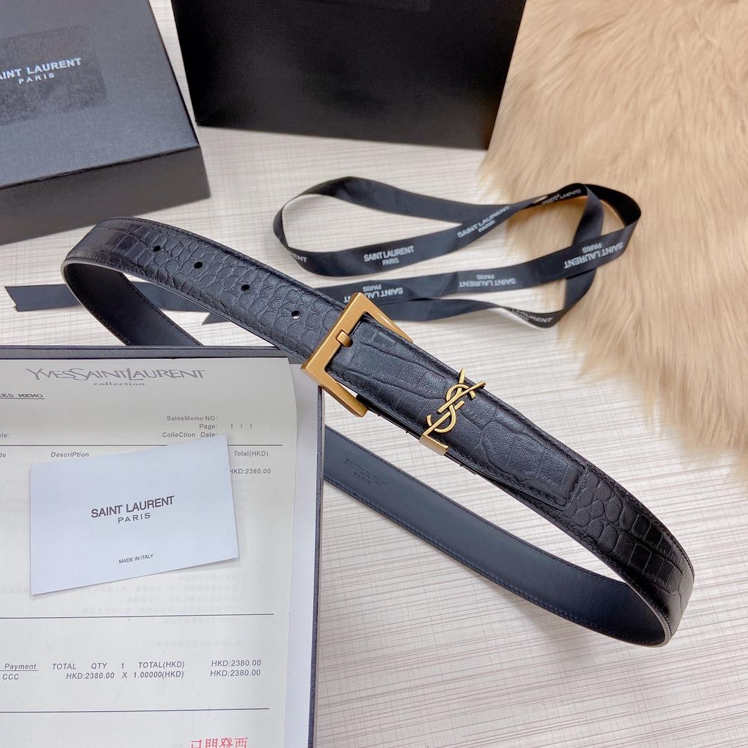 Saint Laurent Leather Belt - DesignerGu