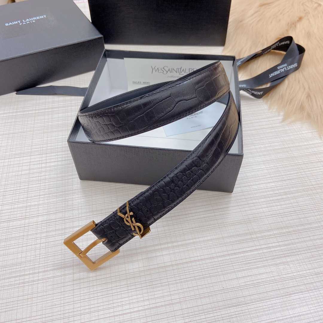 Saint Laurent Leather Belt - DesignerGu