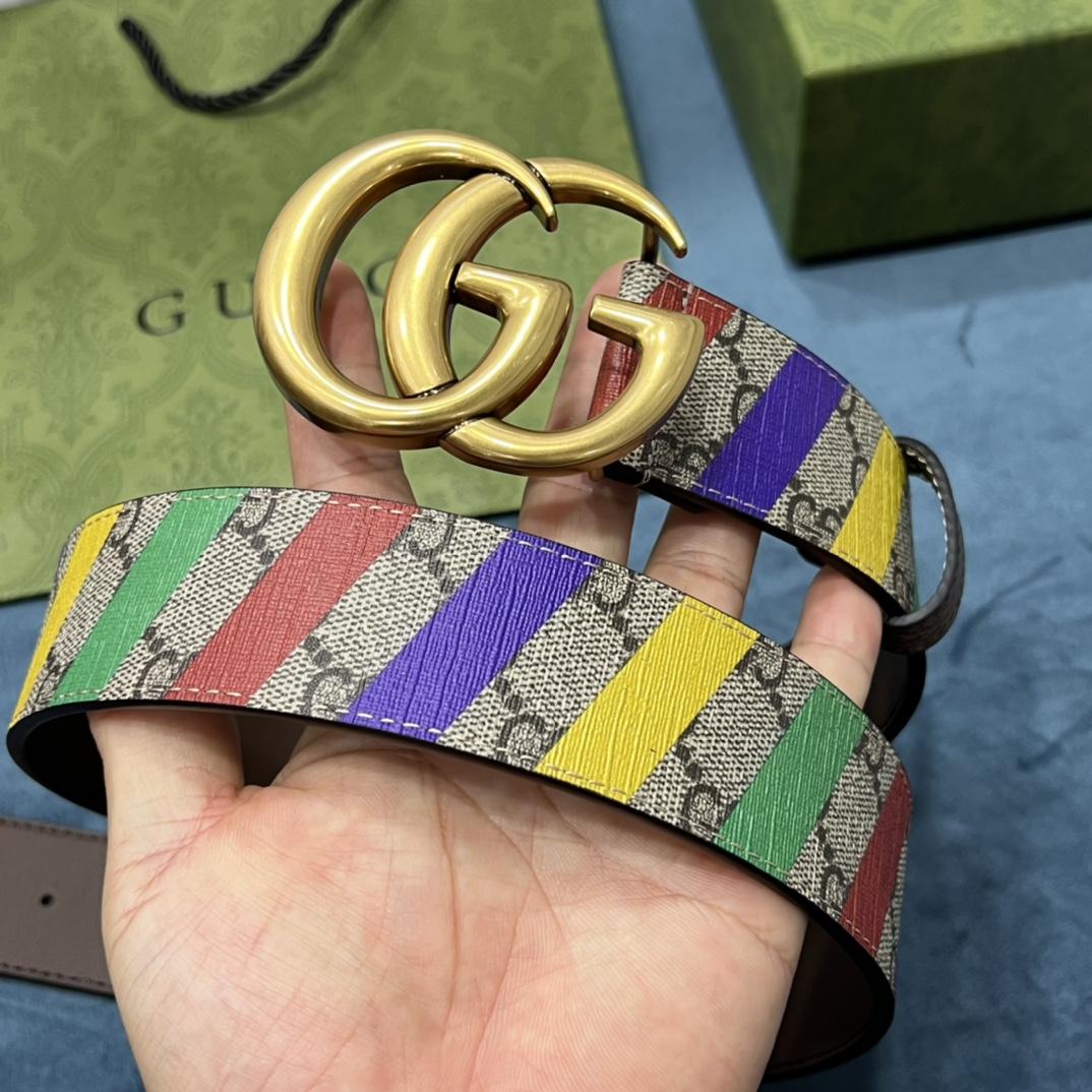 Gucci Criss-Cross Belt With Double G - DesignerGu