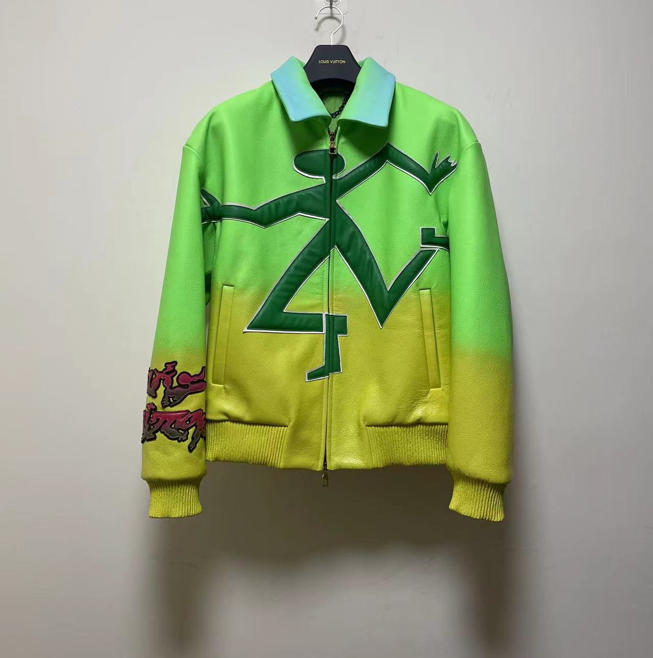 Louis Vuitton Fluo Gradient Leather Bomber    1A9UJ4 - DesignerGu