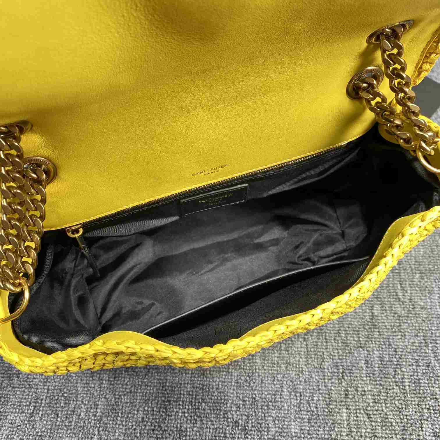 Saint Laurent Niki Medium Chain Bag In Raffia And Leather(28-22-9cm) - DesignerGu