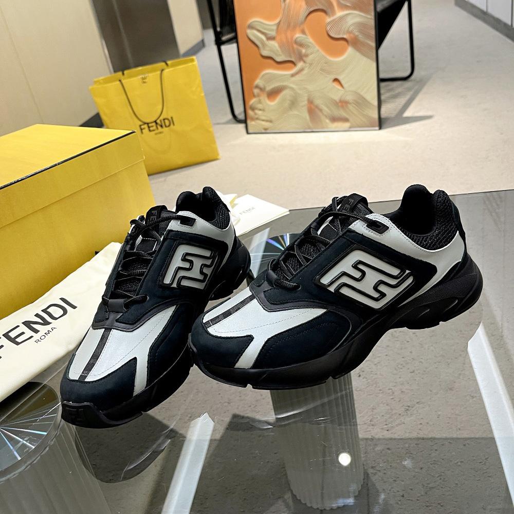 Fendi Faster Trainers Leather Low-Tops Sneakers - DesignerGu