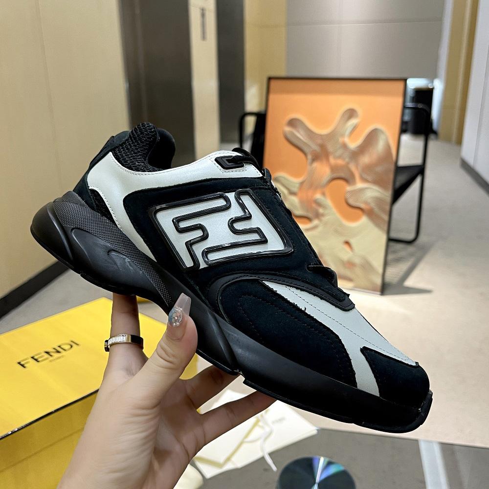 Fendi Faster Trainers Leather Low-Tops Sneakers - DesignerGu