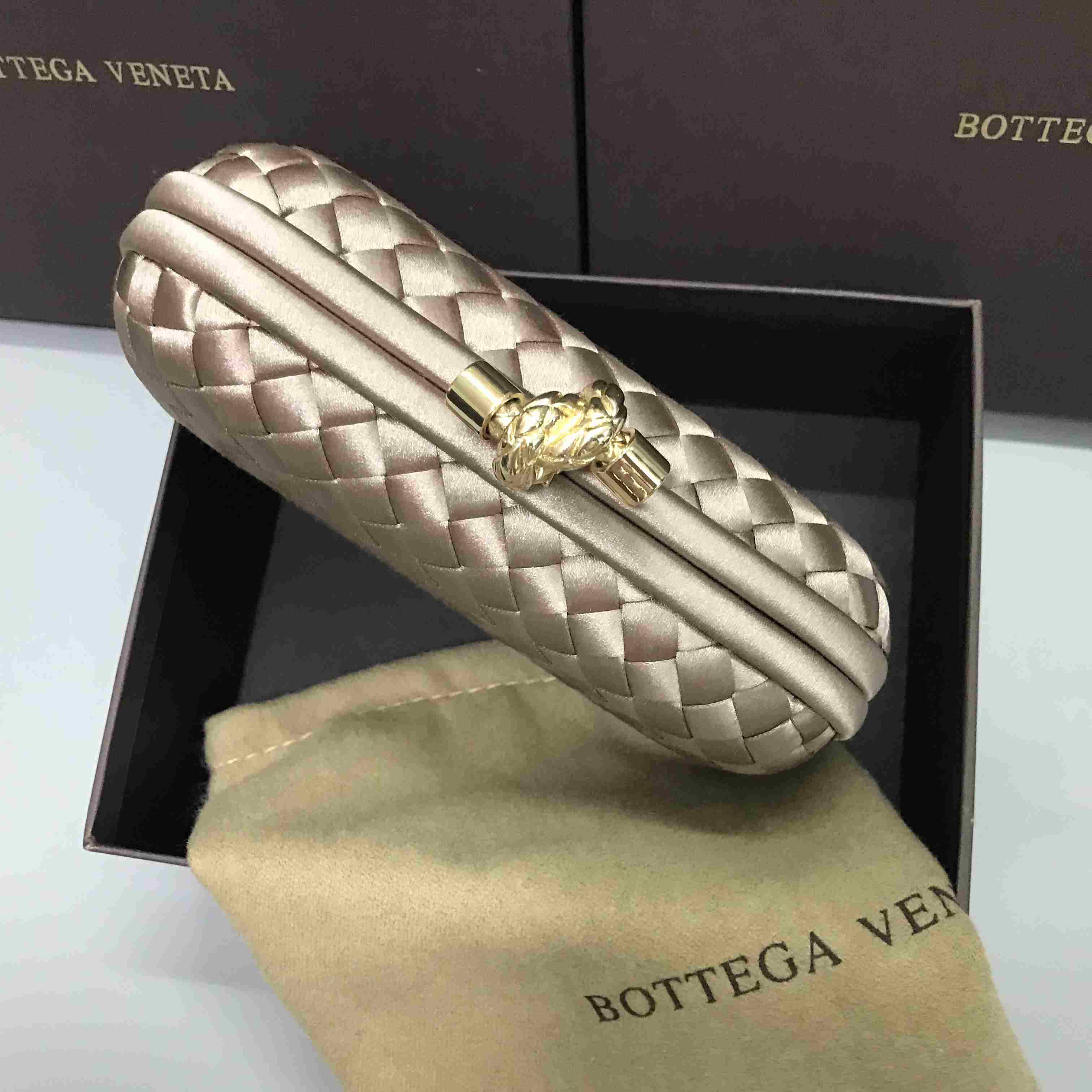 Bottega Veneta Pochette Knot Silk Clutch Bag(16.5-10-5cm)   B7750 - DesignerGu