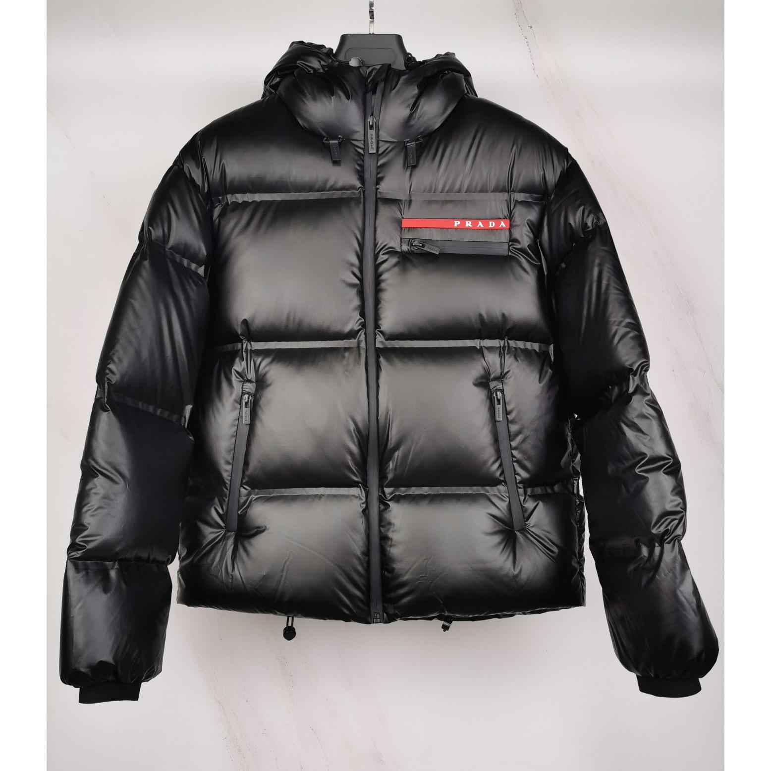 Prada Cropped Technical Nylon Down Jacket - DesignerGu