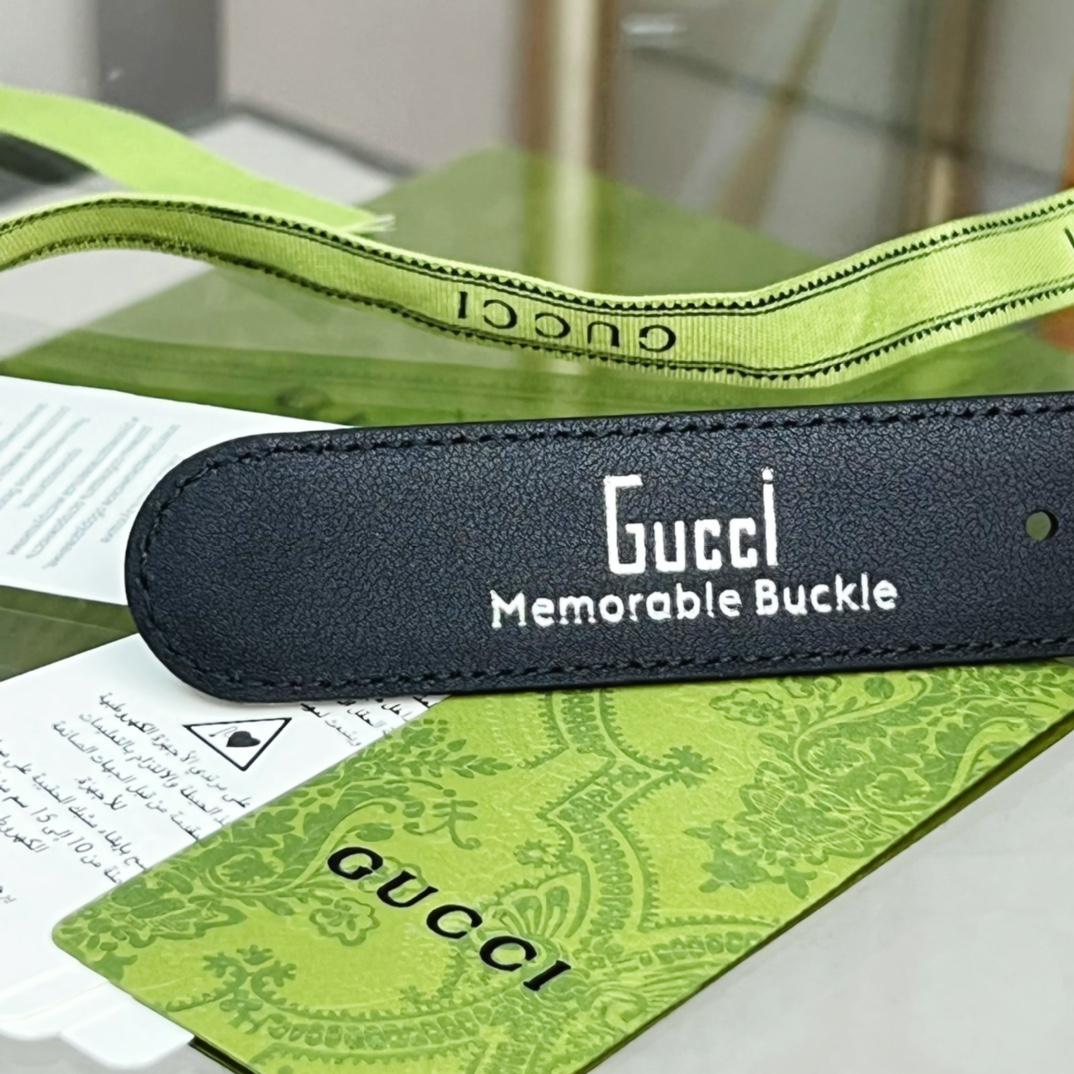 Gucci Thin Belt With Engraved Square G Buckle - DesignerGu