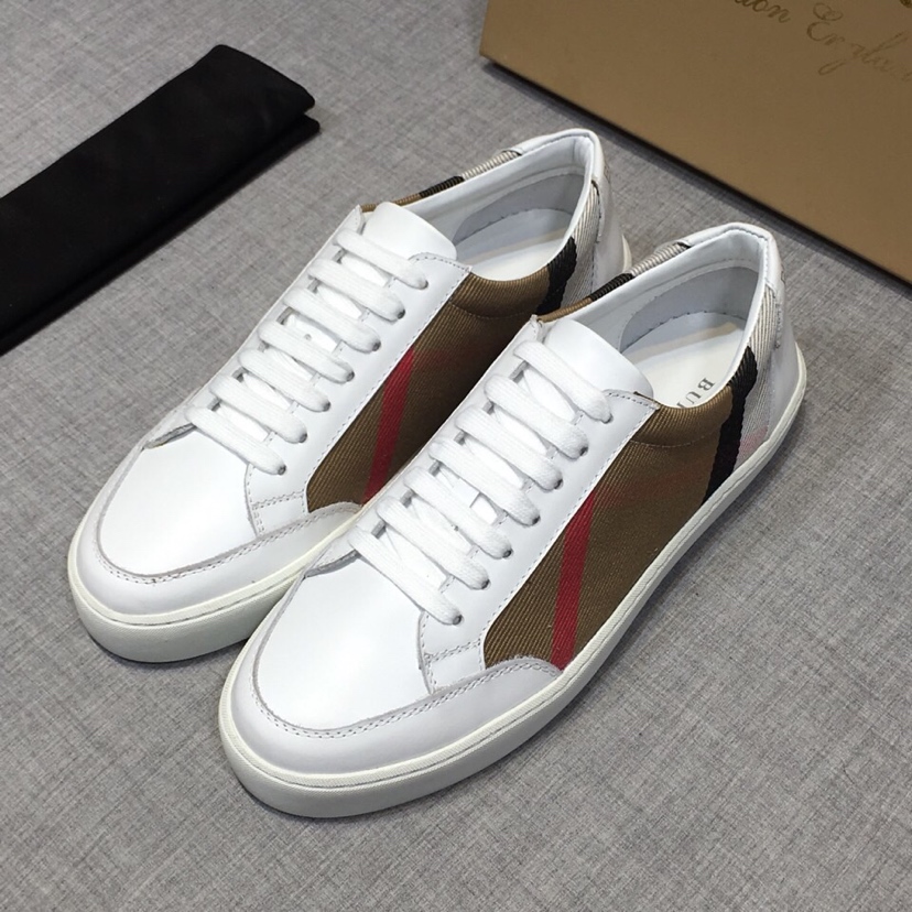 Burberry House Check And Leather Sneakers - DesignerGu