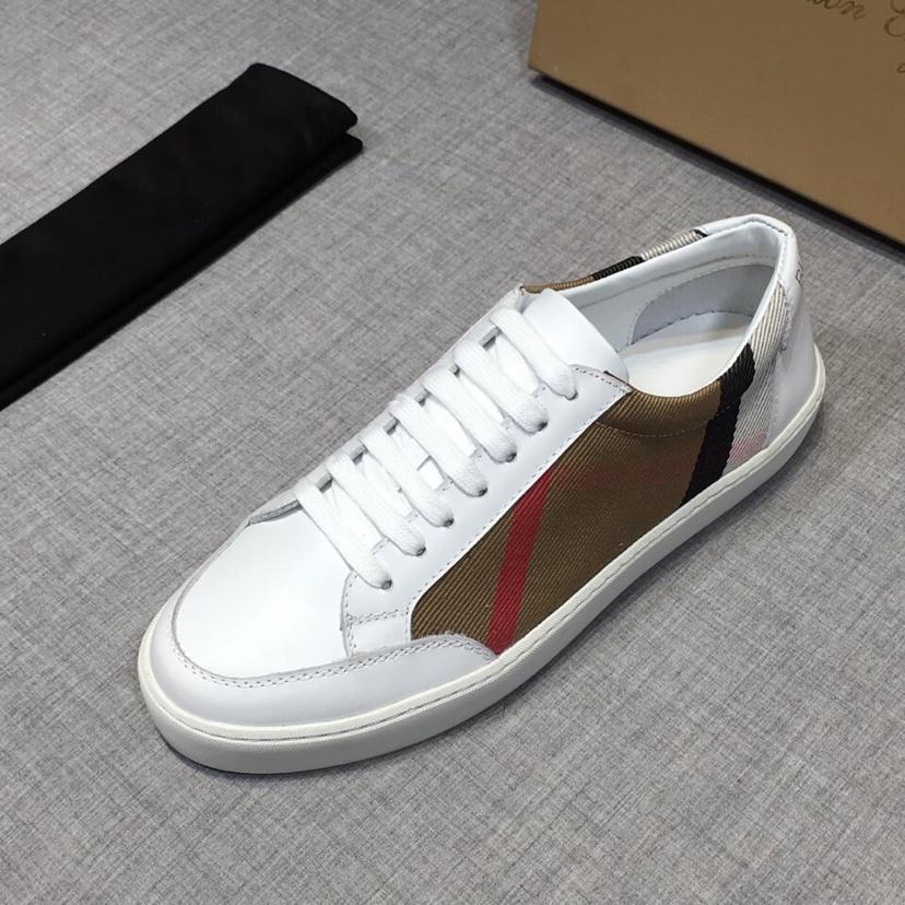 Burberry House Check And Leather Sneakers - DesignerGu