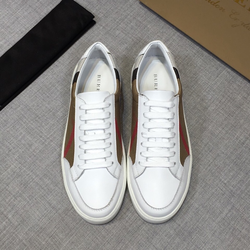 Burberry House Check And Leather Sneakers - DesignerGu