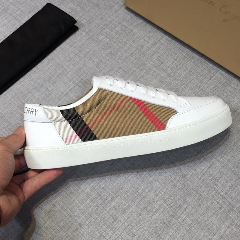 Burberry House Check And Leather Sneakers - DesignerGu